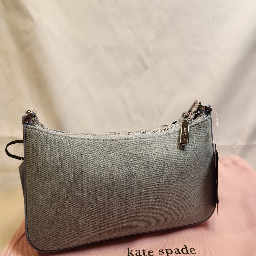 Kate Spade Duet Studded Denim Crossbody Bag - Picture 3 of 5